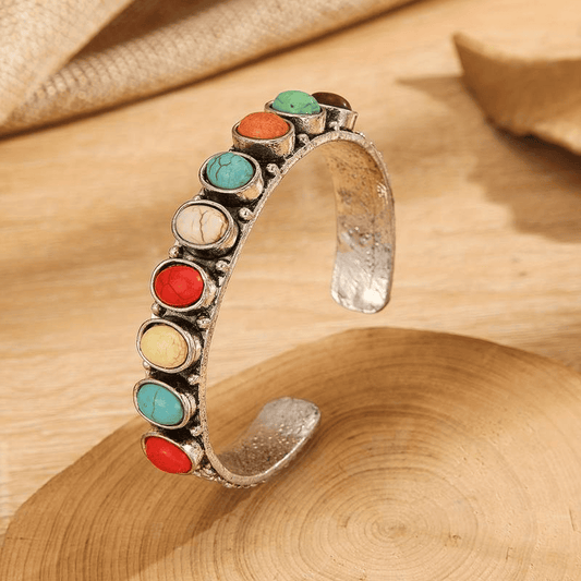 Vintage Multicolor Silver Bracelet