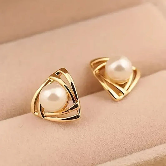 Pearl Whisper Gold Earrings