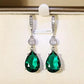 Elegant Emerald Teardrop Earrings