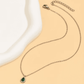 Elegant Emerald Stone Dew Necklace