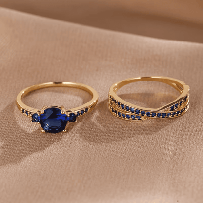 Emerald Duo Ring Set
