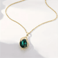 Emerald Wave Pendant Necklace