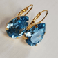 Vintage Blue Glass Earrings