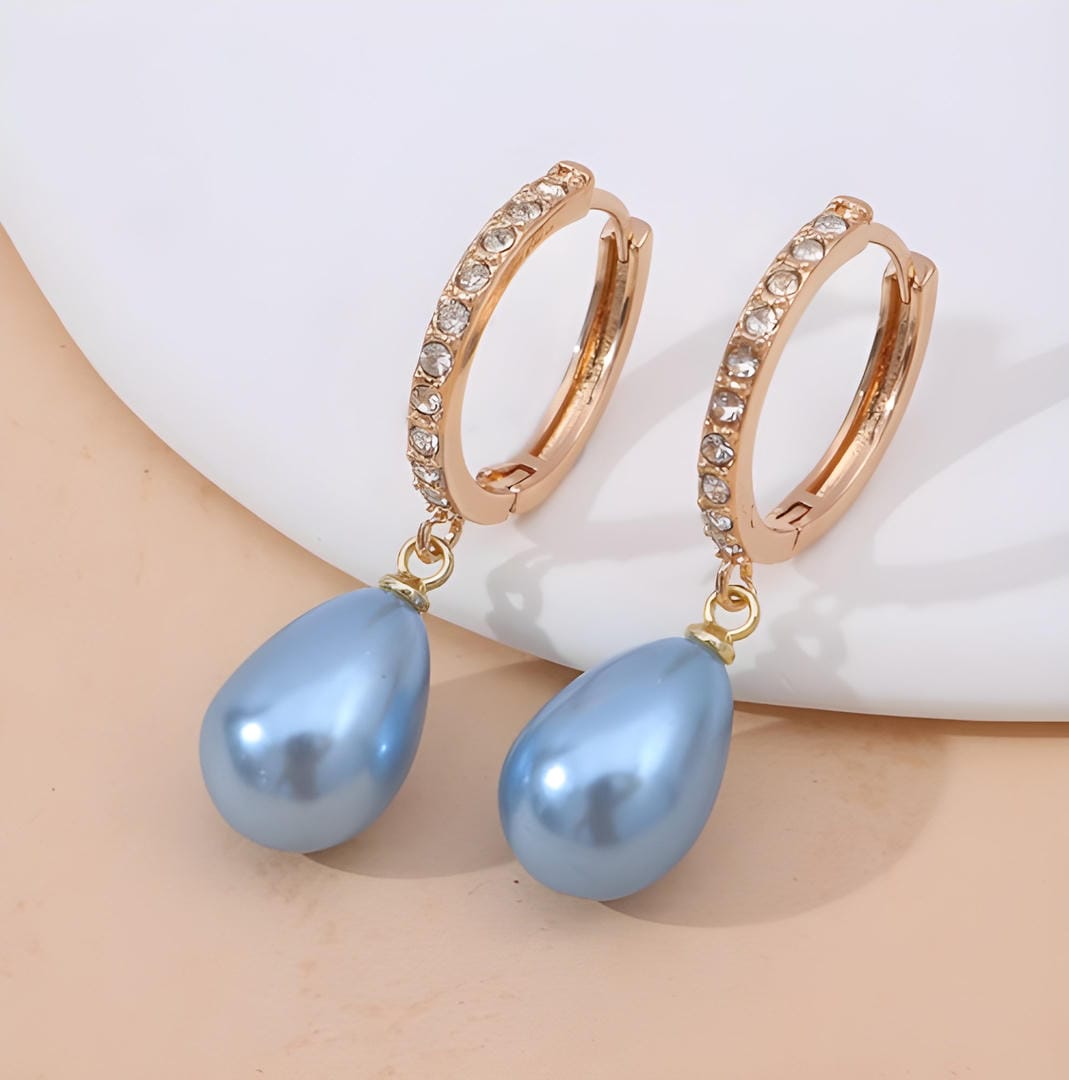 Blue Ocean Dew Earrings