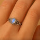Antique Silver Rope Moonstone Ring