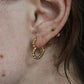 Beaded Heart Hoop Earrings