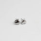 Solid Heart Polished Stud Earrings
