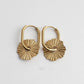 Toned Scalloped Hoop Earrings