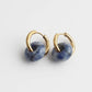 Stone Donut Hoop Earrings