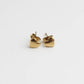 Solid Heart Polished Stud Earrings