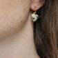 Heart Stone Hoop Earrings