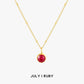 Luminous Circle Gemstone Necklace