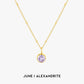 Luminous Circle Gemstone Necklace