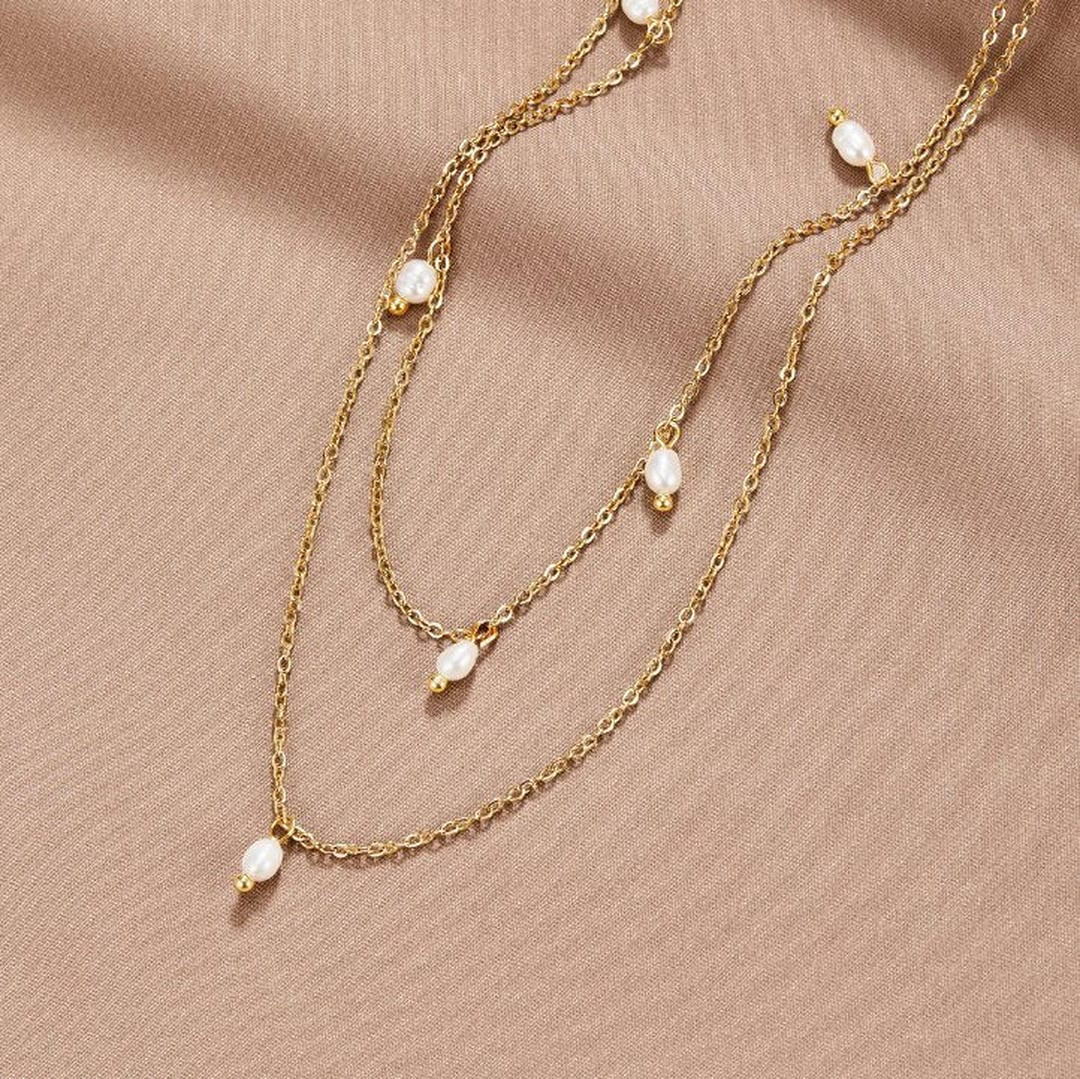 Kay Pearl Drop Layered Necklace