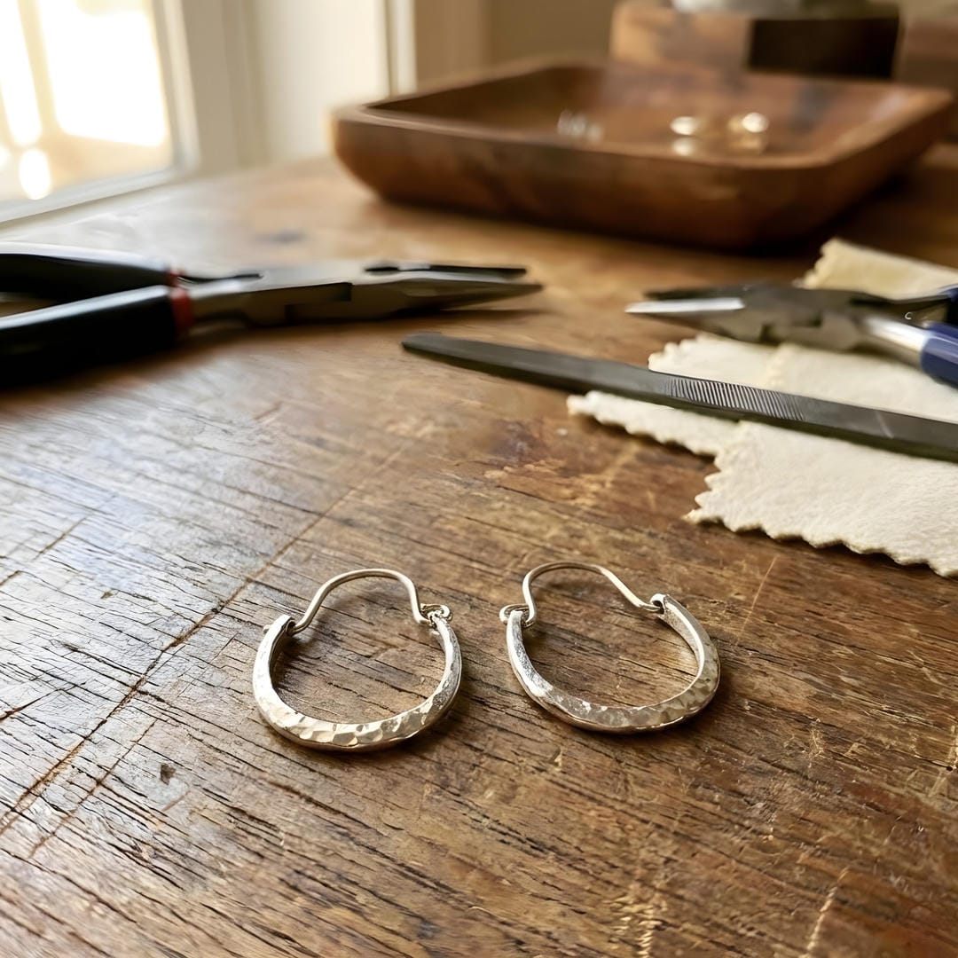 Lunar Halo Hoop Earrings