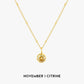 Luminous Circle Gemstone Necklace