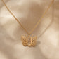 Butterfly Initial Letter Pendant Necklace