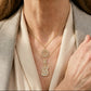 Pave Letter Initial Necklace Set