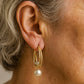 Vintage Gold Pearl Earrings