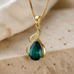 Emerald Teardrop Pendant Necklace