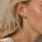 Emerald Monolith Stud Earrings