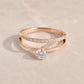 Rose Gold Two Layer Zirconia Ring
