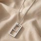 Geometric Rectangle Pendant Necklace