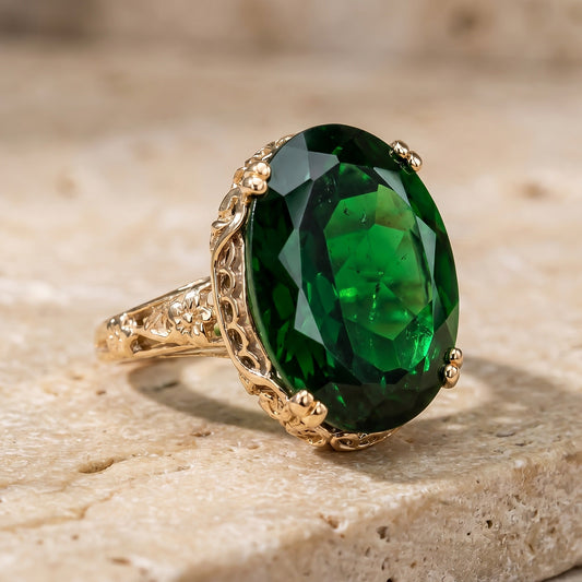 Timeless Oval Emerald Ring