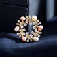 Pearl Laurel Brooch