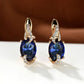 Nightfall Sapphire Halo Earrings