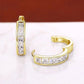 Gold Crystal Hoop Earrings