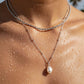 Pearl Pendant and Rope Chain Duo Necklace