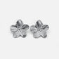 Chic Silver Floral Earrings