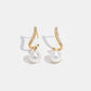 Pearl Wave Gold Earrings