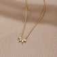 Omelia Sparkling Crystal Leaf Necklace