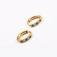 Green Tide Hoop Earrings