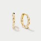 Pearl Hoop Gold Earrings