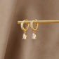 Crystal Gold Earrings