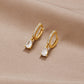 Crystal Gold Earrings
