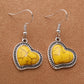 Boho Yellow Heart Earrings