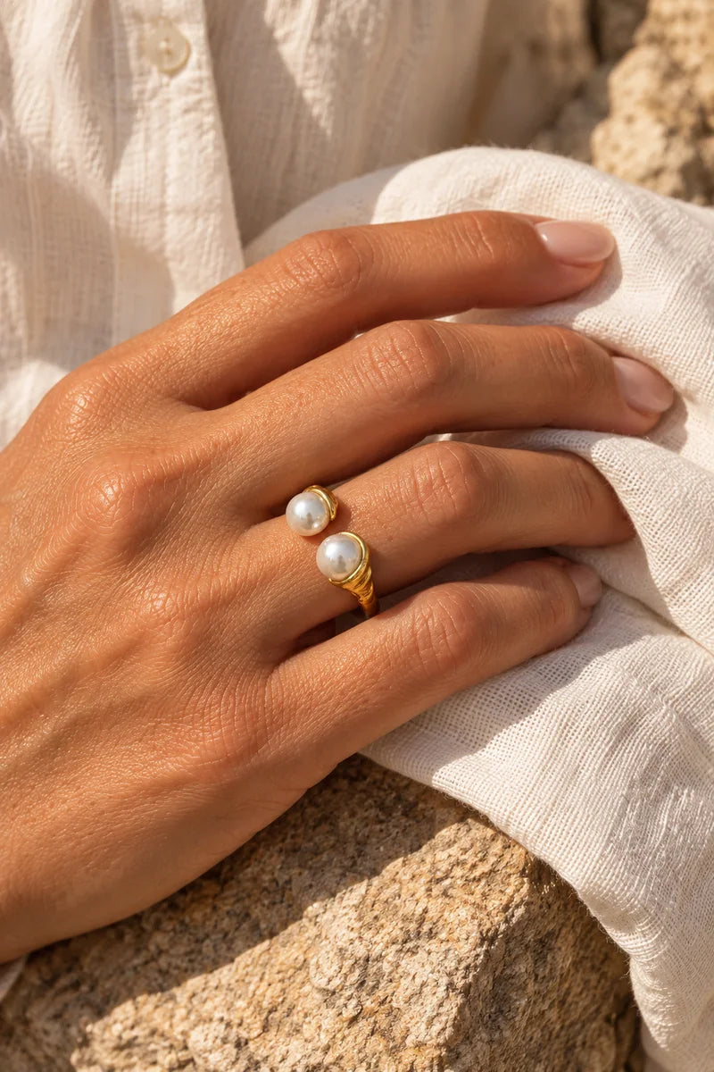 Pearla Ring in warm natural sunlight